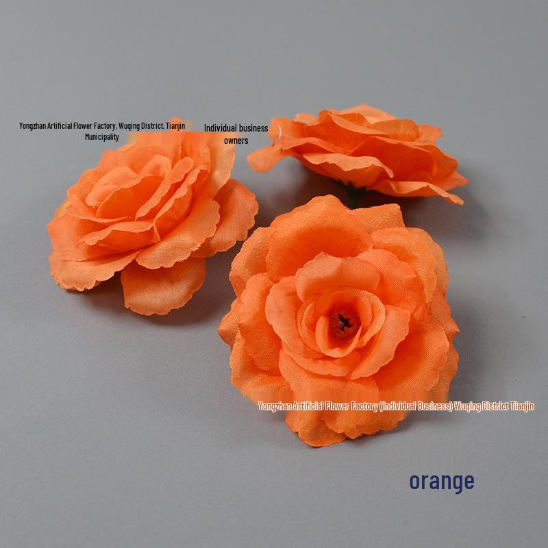 Decorazione Floreale a Forma di Rosa da 8CM per Pareti e Acconciature per Matrimoni ed Eventi