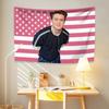 Kit Connors Tapestry American Flag Famous Actor Home Decor Wall Hanging Covering Cloth Bedroom Dorm Background Fans Gift