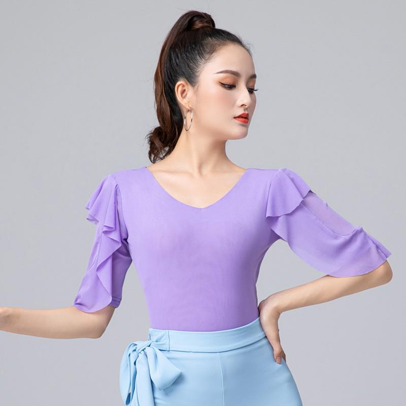 Womens Breathable Latin Dance Jumpsuit Modern Jazz Performance Training Costume
