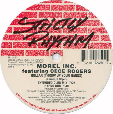12inch Record MOREL INC., CE CE ROGERS - Hollar (Throw Up Your Hands) (The T SR12450 Strictly Rhythm 1996 US Dance & Electronica Used