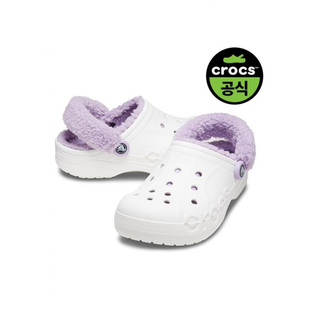 

Crocs Common Baya Lined Fuzz Strap Clog Wtl WHITE LAVENDERZ577M4W6230
