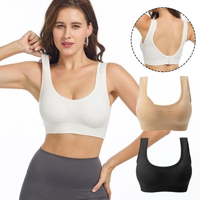 Large Size Women's Shockproof Sports Bra Gathered and Comfortable Rear Buckle Adjustable Yoga Fitness Underwear