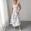 2026 European and American New Halter Suspenders, Temperament Printing To Win Fashionable Long Dresses