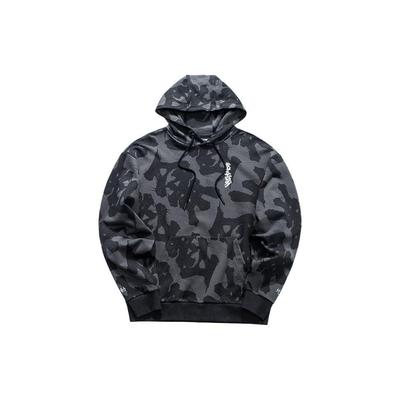 Anta All Over Print Buchstaben Hoodie Lässiger Pullover Sweatshirt Herren Hoodies Schwarz 952039715-1