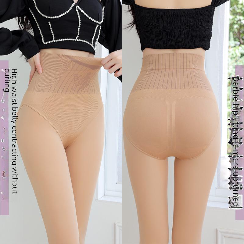 Black Sheer Pantyhose with High Waist & Tummy Control - Floral Fairy Design for All Seasons