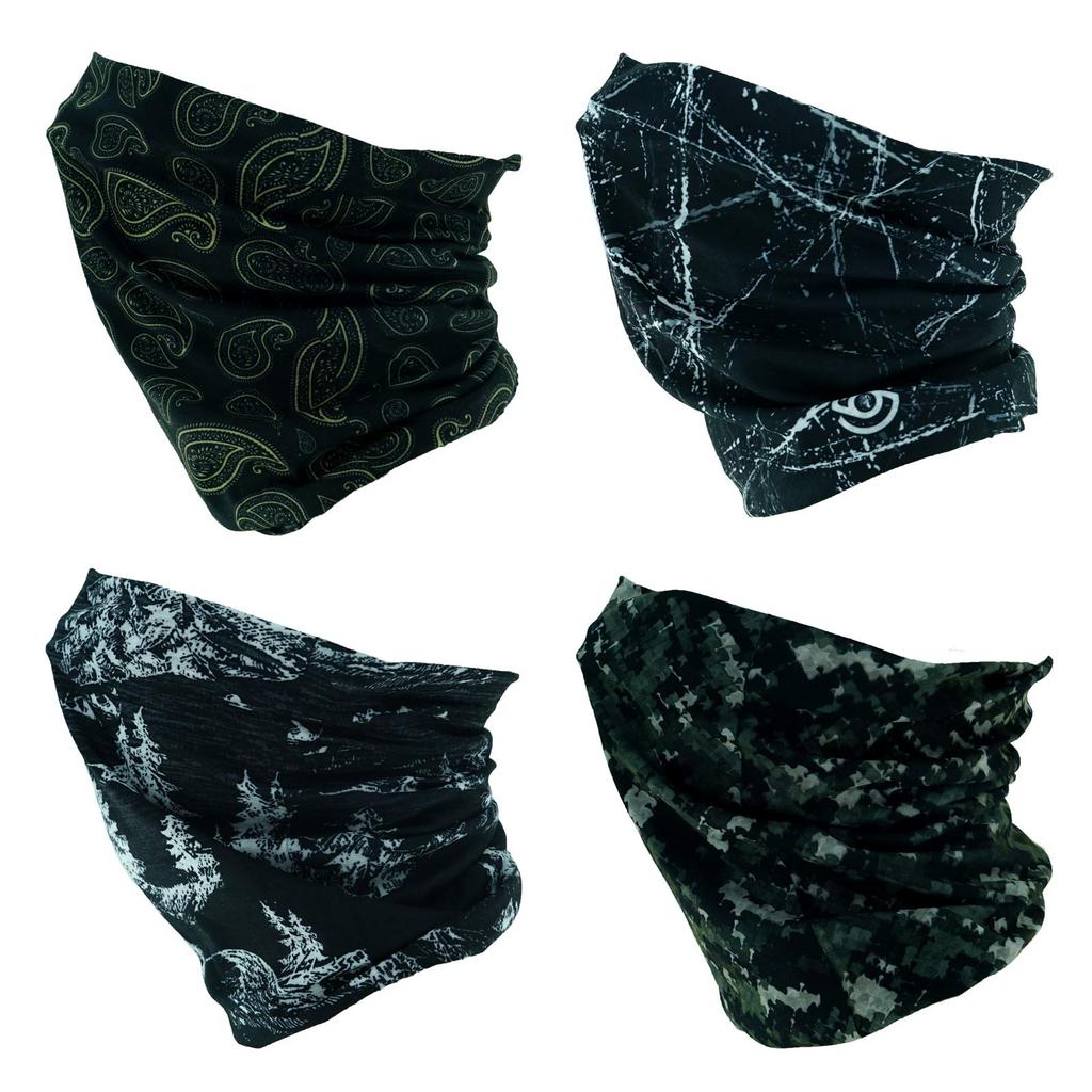 SMEHCF Headband Bandana Balaclava Half Face Mask Shield Head Hair Scarf Neck Gaiter Hat Multipurpose Breathable Reusable Washable for Women and Black