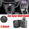 Car-Styling 5/6 Speed Gear Stick Shift Knob Level Leather Boot Fit For Seat Leon 5Doors 2012-