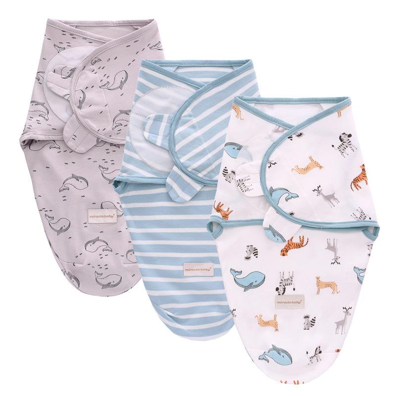 3er-Pack Wickeltücher aus 100 % Baumwolle für Babys, 0–6 Monate, Wickeltuch für Neugeborene