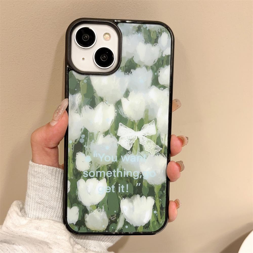 

Магнитный чехол с подсолнухом и тюльпаном для iPhone 14 с кронштейном, разработанный для iPhone 13 Promax. Стильный и практичный аксессуар для женщин, которые всегда в движении. iPhone 14 Pro