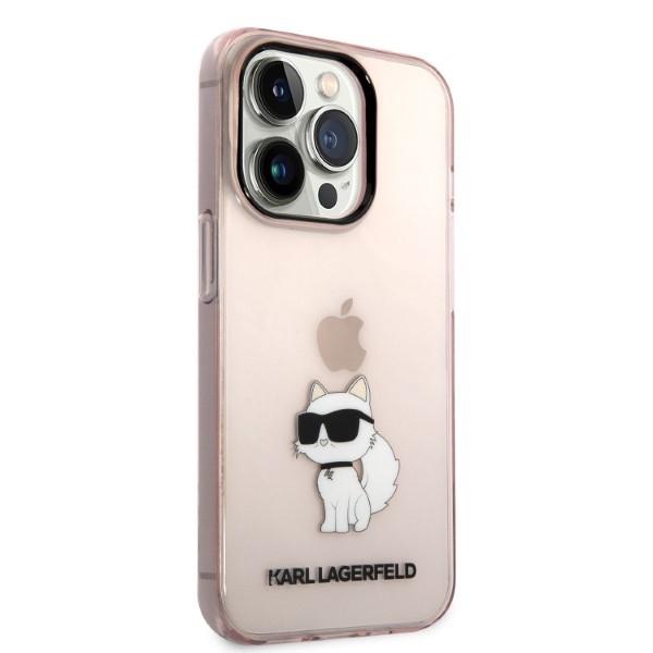 Karl Lagerfeld KLHCP14XHNCHTCP iPhone 14 Pro Max 6.7" pink hardcase Ikonik Choupette