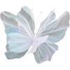 Silk Yarn Artificial Butterfly Giant Gauze Fake Butterfly Mesh Photography Props Mariage Decor for Wedding,Outdoor,Bedroom, White