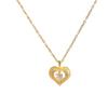 2026 Romantic Full Zircon Hollow Heart Necklace - Titanium Steel Gold Plated Heart Pendant Necklace for Women Niche Jewelry