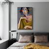 Bunte Frau Abstrakte Malerei Zeitgenössische Figur Kunst Porträt Poster Druck Wand Kunst Bilder Wohnzimmer Nordic Home Decor