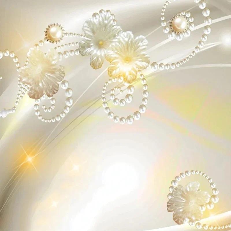 Europeisk Stil 3d Fototapet Mote Blomst Smykker Veggmaleri Stue Bakgrunnsvegg Veggmalerier Dekor