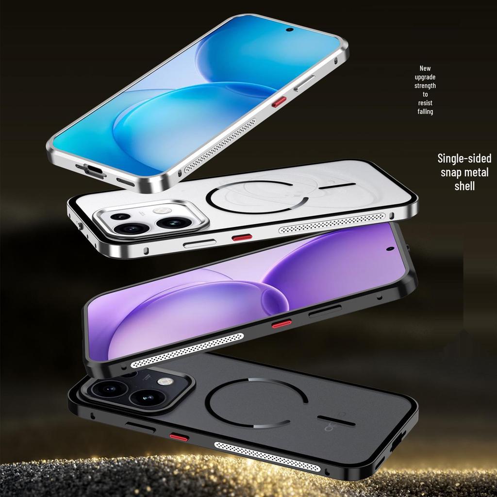 OPPO Reno 16 Overseas Magnetic Ring Case - Frosted, Drop-Proof Design