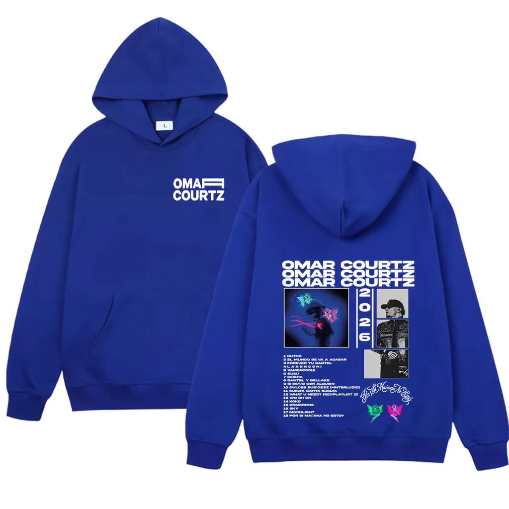 Omar Courtz Graphics 2022026 Casual Hoodie Men Women Streetwear Loose Long Sleeve Clothing Pullover Warm Yet Not Bulky for Autumn & Winter