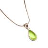 French Light Luxury Clear Green Water Drop Blue Ocean Necklace Vintage Mermaid Tears Collarbone Chain Pendant Necklace Wholesale