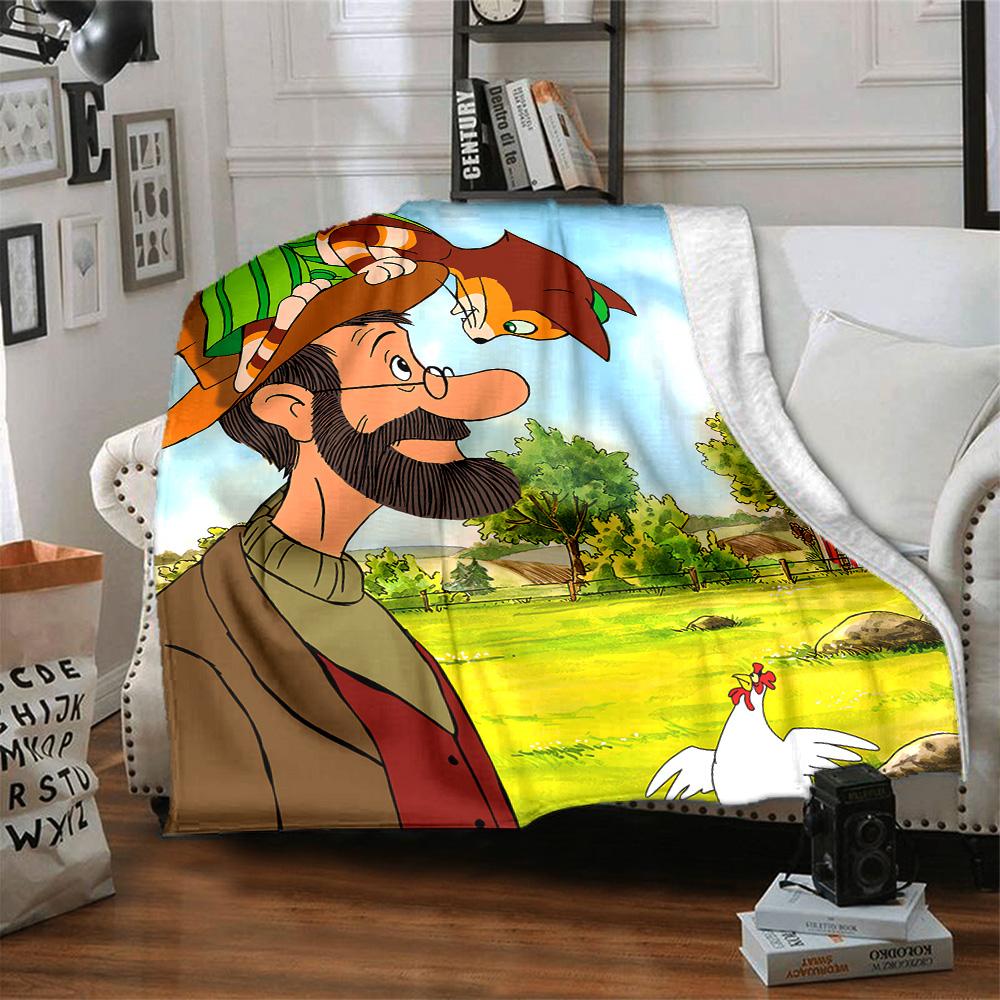 Farmer'S Hat Adventure Flannel Blanket Super Soft Warm Cozy Blanket For Sofa Bed Office Travel Allseason Home Decor Gift