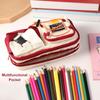 Large Capacity Pencil Pouch Dirt-resistant Pen Bag Student Stationery Bag  Schools Supplies