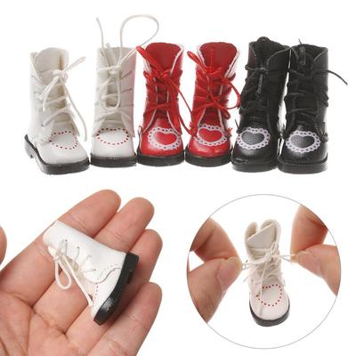 Heart Doll Accessories Children Birthday Gifts Shoes Doll Boots 1/6 Doll PU Leather Shoes