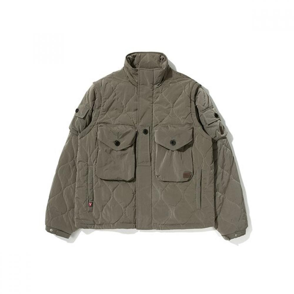 Primaloft Convertible Wave Quilting Jumper  Gray 085