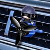 Car Interior Dashboard Decoration Ornament Scent Enhancer, Cute Pilot Model With Active Propeller Vent Mounted Freshener