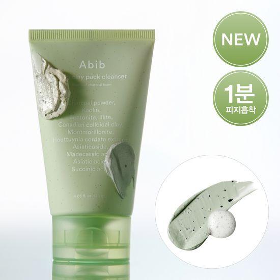 ABIB Pore Clay Pack Cleanser, Charcoal Pack To Foam, 120ml