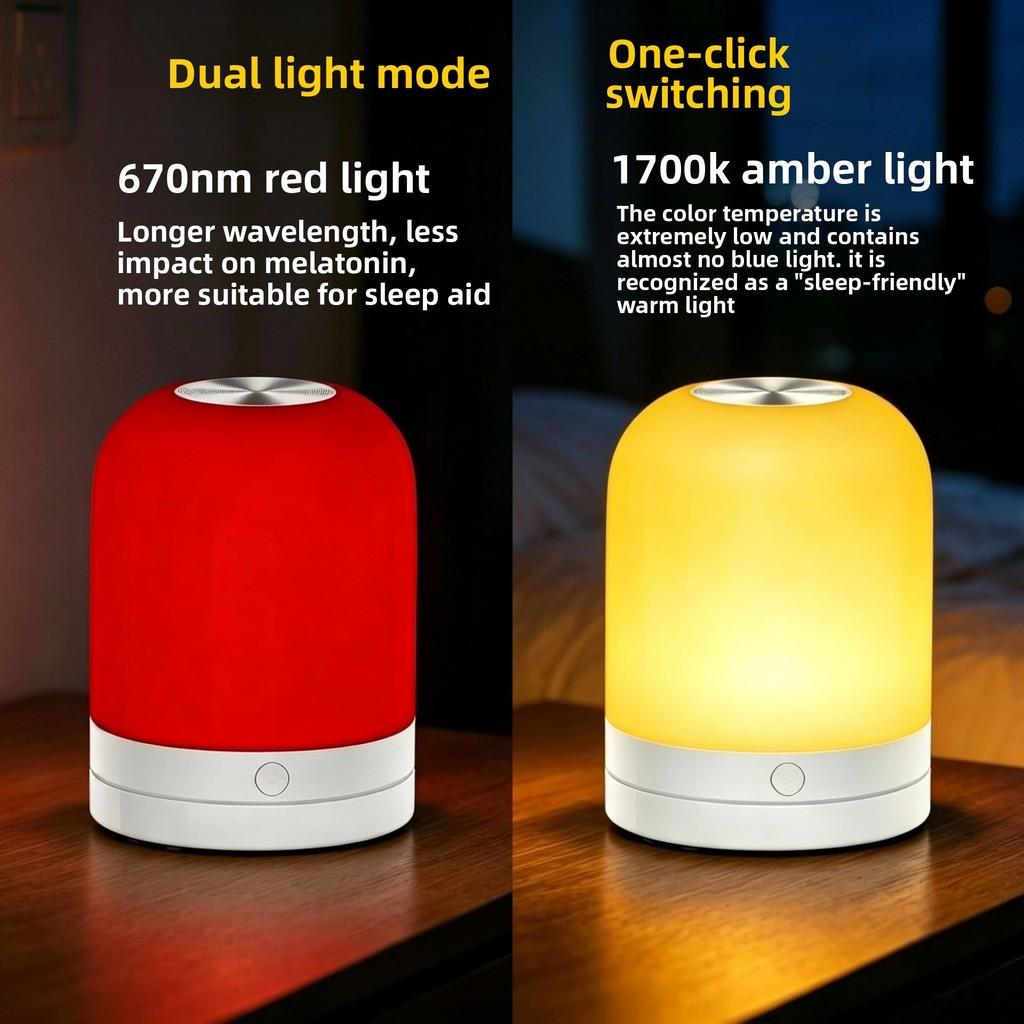Modern Minimalist Red Light Sleep Night Light With Dimming For Bedroom Relaxation And Meditation