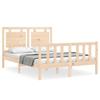 VidaXL Cadre de lit avec tête de lit 140x190 cm bois massif 3192146