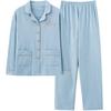 Double-sided 100% Cotton Pajamas Women's Spring and Autumn Long-sleeved Plus Size Cardigan Young and Middle-aged Ladies Cotton Suit Home Service