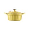 BUYDEEM Enameled Cast Iron Cookware 3.9L, Model CP551, Mellow Yellow