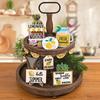 KX4B 1Set Lemon Tiered Tray Decor Party Background Decor for Indoor Outdoor Garden Yard Party Decoration