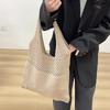 Women Large Capacity Shopper Totes Ladies Beach Travel Bag Vintage Hollow Woven Underarm Shoulder Bag