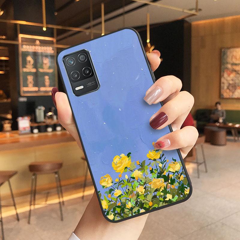 Painted Flower Phone Case for OPPO Realme GT 2 Pro X2 Pro XT C25S 8 7 6 Pro 6i Realme GT Master C3 C21 C21Y C11 X3 SuperZoom