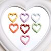 4 Pieces Of Colorful Love Spring Keychain Keyring Heart-Shaped Heart-Shaped Spring Ring Diy Jewelry Accessories