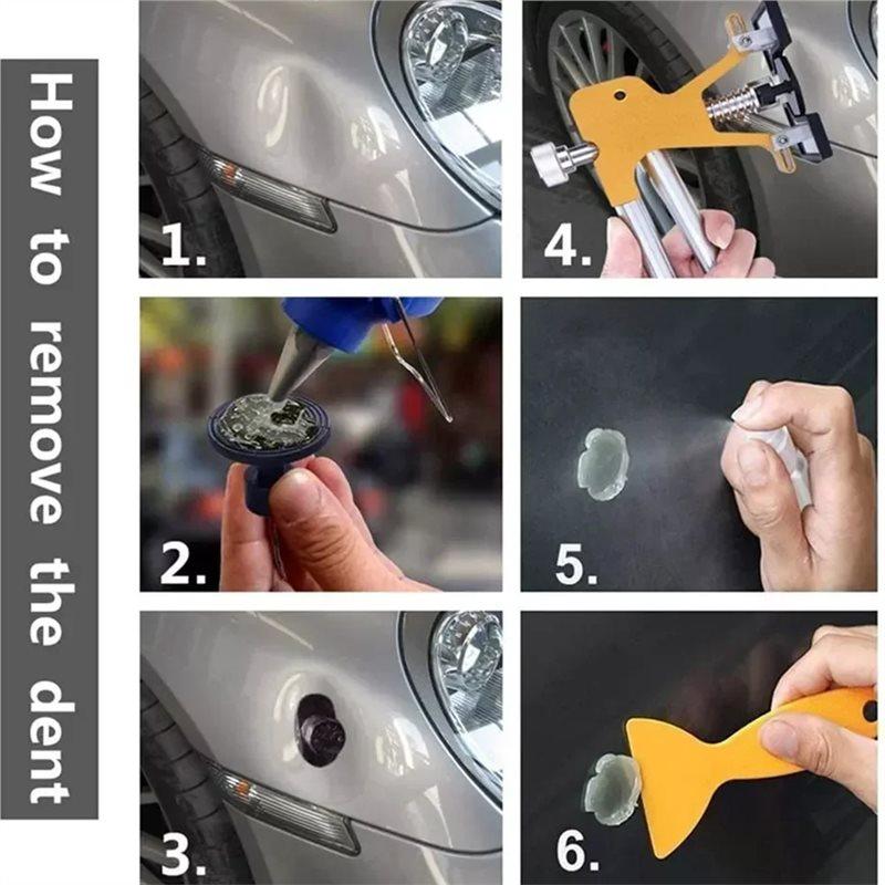 Paintless Dent Removal Tools For Car For Auto Body Repairs-Dent Puller Set-For Vehicle Panel Fixing, Easy To Use Kit