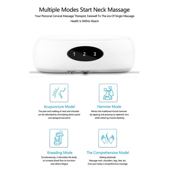 Electric Pulse Neck Back Massager Infrared Heating Pain Relief Relaxation Tool