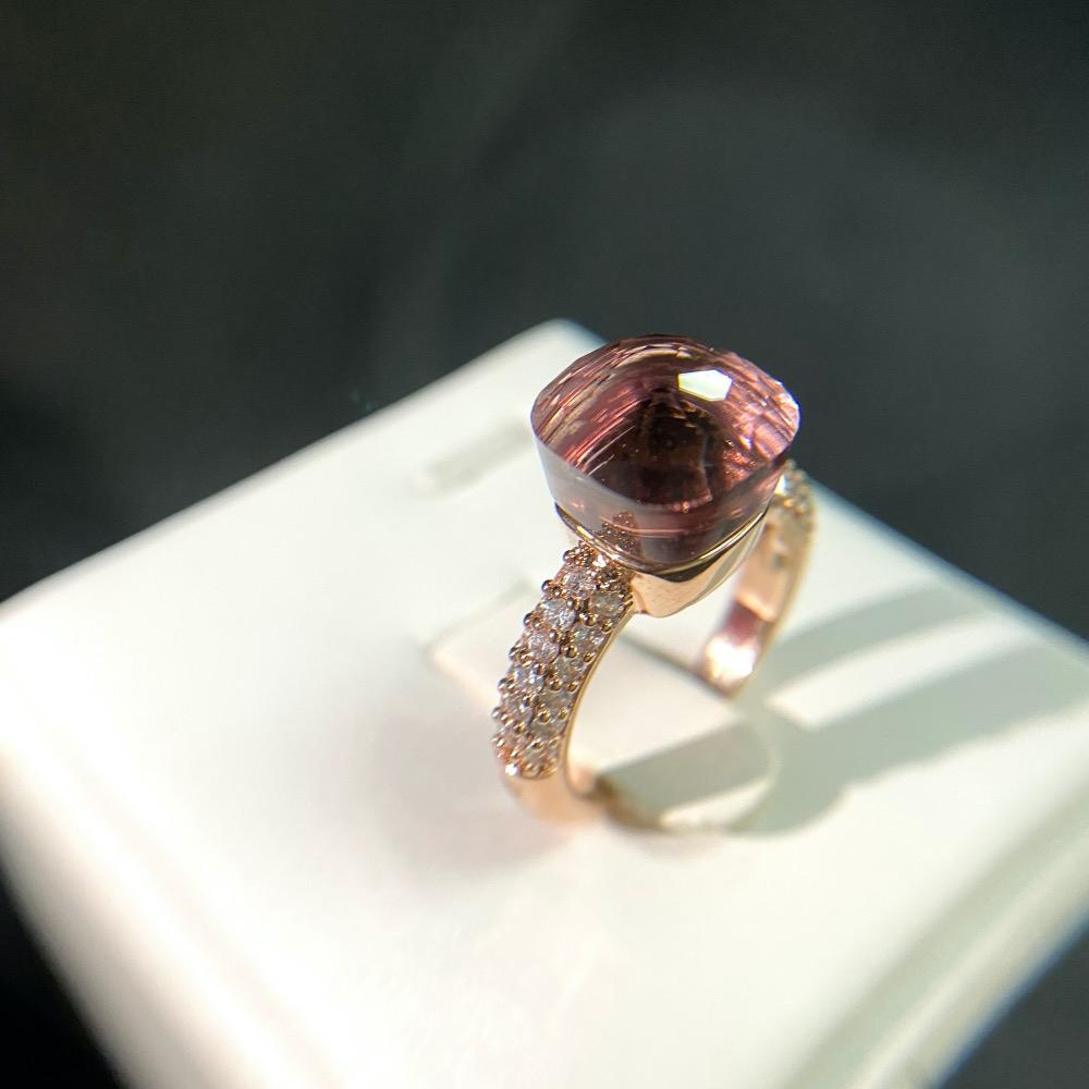 

Hot Candy Square Ring Inlay Zircon Colorful Crystal Ring For Women Party Fashion Zircon Gold Plated Blue Topaz Ring Gift 6&Copper