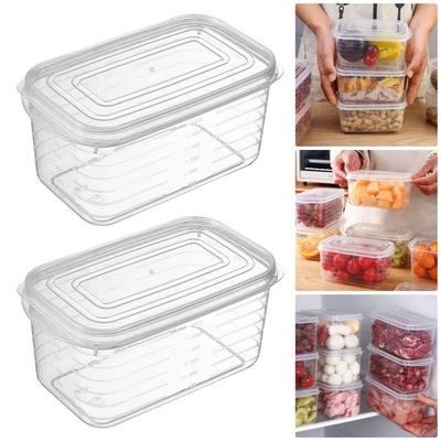 1Pcs Square Food Storage Box Fruits Meat Preservation Fridge Organizer Container