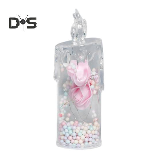 

1 шт/2 шт вечные цветочные беспламенные свечи светодиодные мерцающие столбчатые свечи ночник ко Дню святого Валентина для свадебного домашнего декора 1pc C