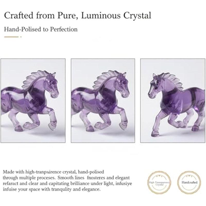 Lucky Crystal Horse a Symbol of Strength New Beginnings 2026, Horse Year Zodiac Blessing Souvenir, Lucky Green Aventurine Horse Figurine with Card