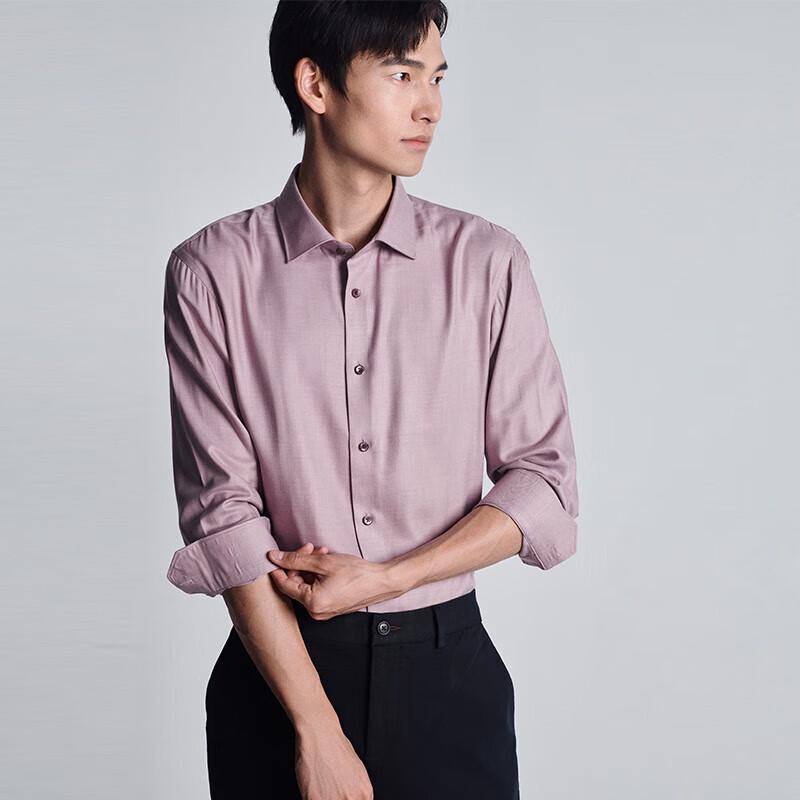 Baoxiniao Men's Formal Long-Sleeve Straight Fit Shirt
