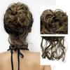 ALAN EATON Claw Clip Messy Bun Hair Piece for Women BLonde Synthetic Wavy Curly Ponytail Hairpiece for Daily Wear Multi-color Option 10 Inch