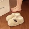 Lamb wool slippers women's winter velvet outer wear one pedal and half drag women's shoes 2025 new thick-soled bag head cotton drag