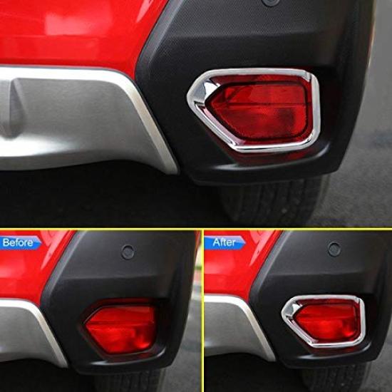 WELLVIE-STORE Subaru XV GT3 GT7 Rear Reflector Garnish Trim, Chrome ABS, Model-Specific, 2-Piece Set