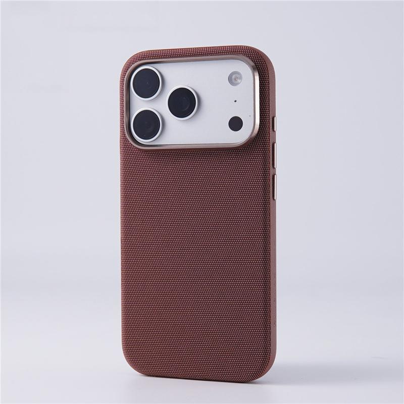

Геометрическая тканевая магнитная чехол для iPhone 17pro max 17Pro 17 Защита объектива из сплава Для Magsafe Беспроводная зарядка Чехол For iPhone 17Pro Max