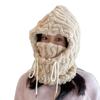 Windproof Scarf Mask Integrated Hat Warm Neck Warmer New Hooded Hat  for Outdoor Cycling Skiing