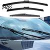 Replacement Front And Rear Wipers 3Pcs 24" 14" 10" Windshield Wiper Blades for MG ZS ZST EV All Weather Car Kit 2017-2024, Kit, Set Silent Natural