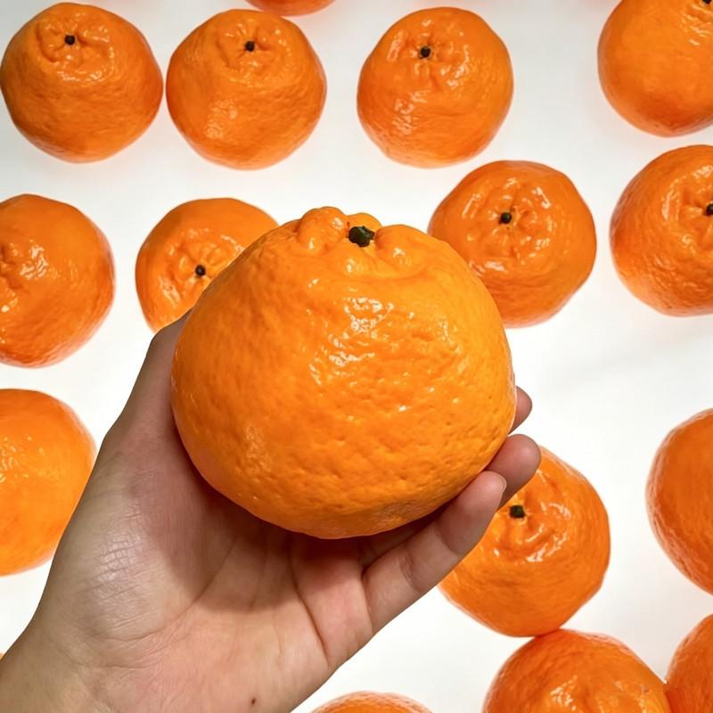 Orange Fruit Stress Relief Toy Realistic Squishy Squeeze Fidget Toy for Kids Adults Long Trip Boredom Relief