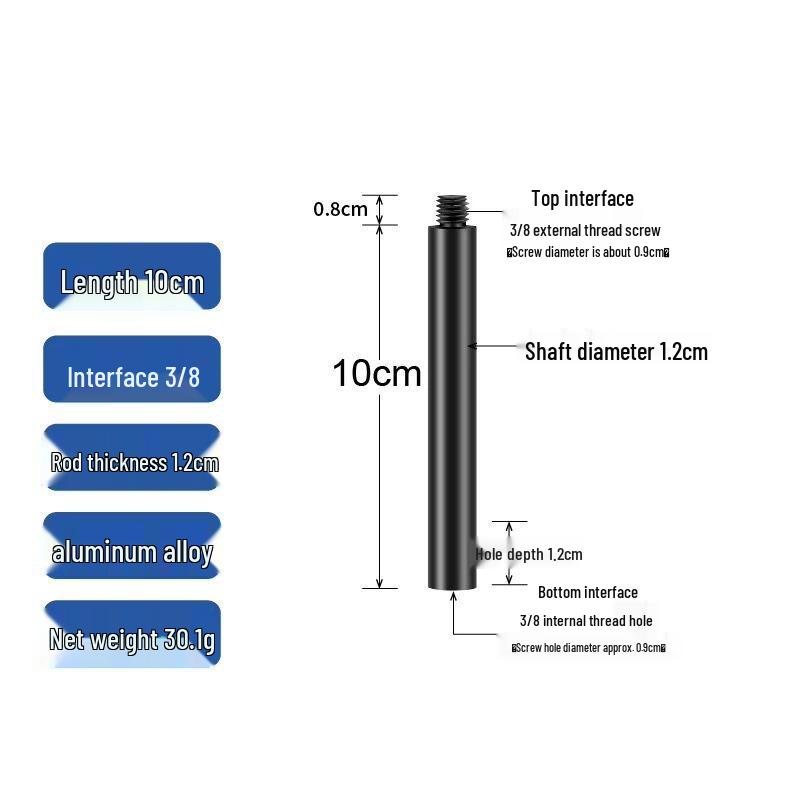 

Aluminum Alloy Tripod for Car-mounted Sports Camera with 1/4 Screw and M8 Extension Interface for Live Streaming and Projectors